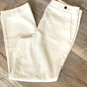 Ann Taylor size 10 winter white cuffed trousers